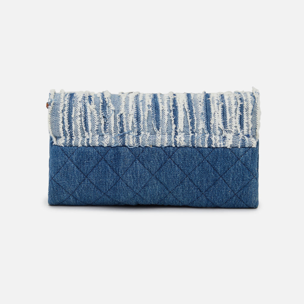 WGACA Chanel Denim Fringed Flap Bag - Blue