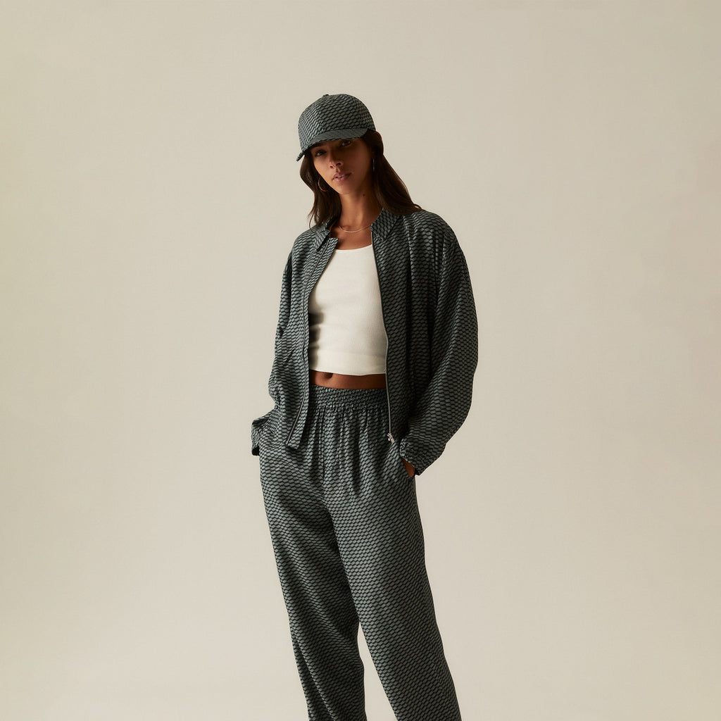 Kith Women Gesa Monogram Silk Coach Jacket - Serpentine