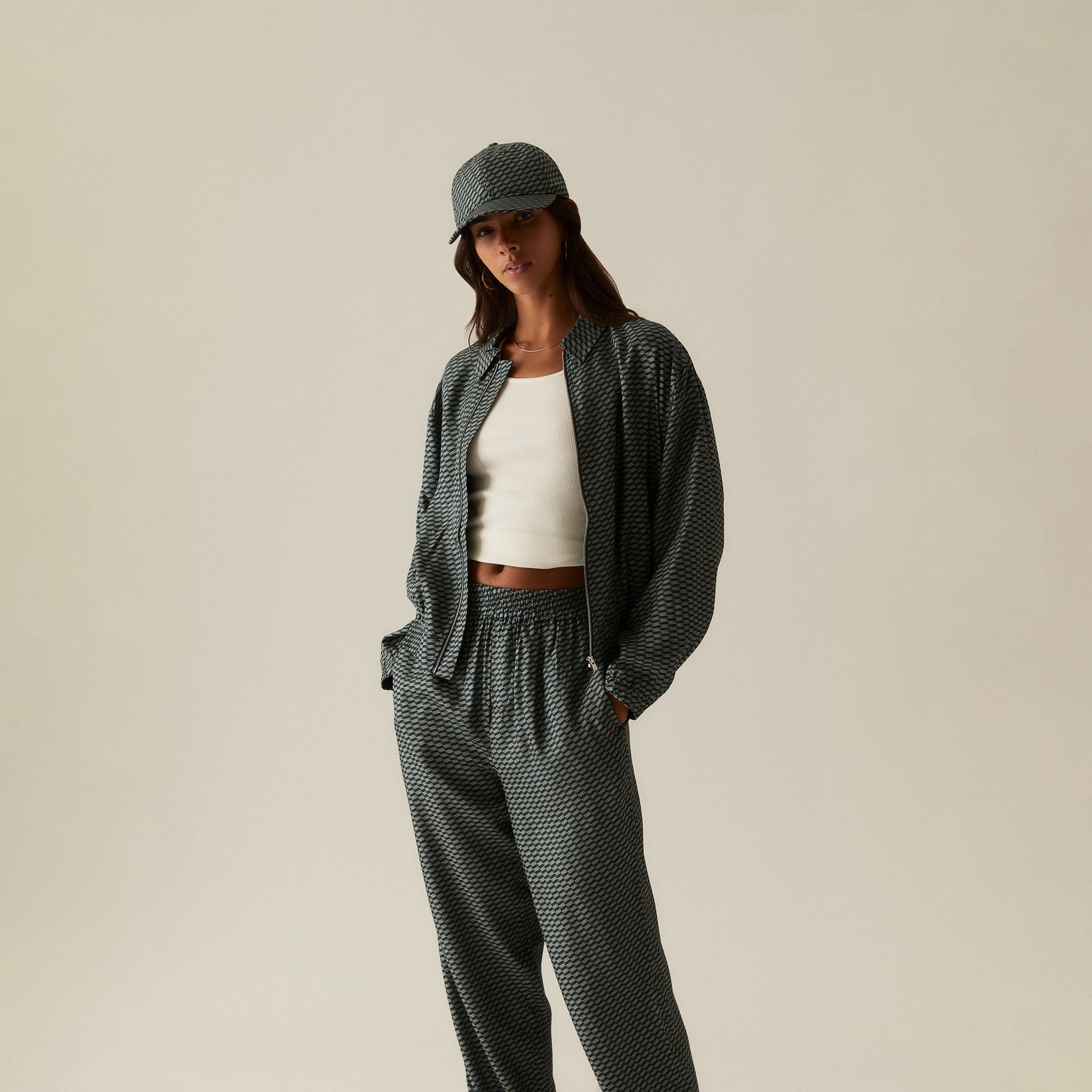 Kith Women Gesa Monogram Silk Coach Jacket - Serpentine