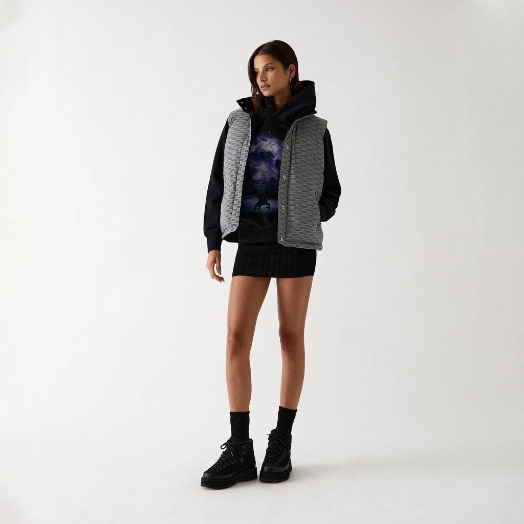 Kith Women Lewis Padded Reversible Reflective Vest - Black