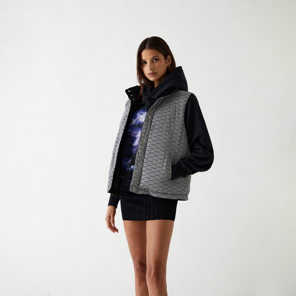 Kith Women Lewis Padded Reversible Reflective Vest - Black
