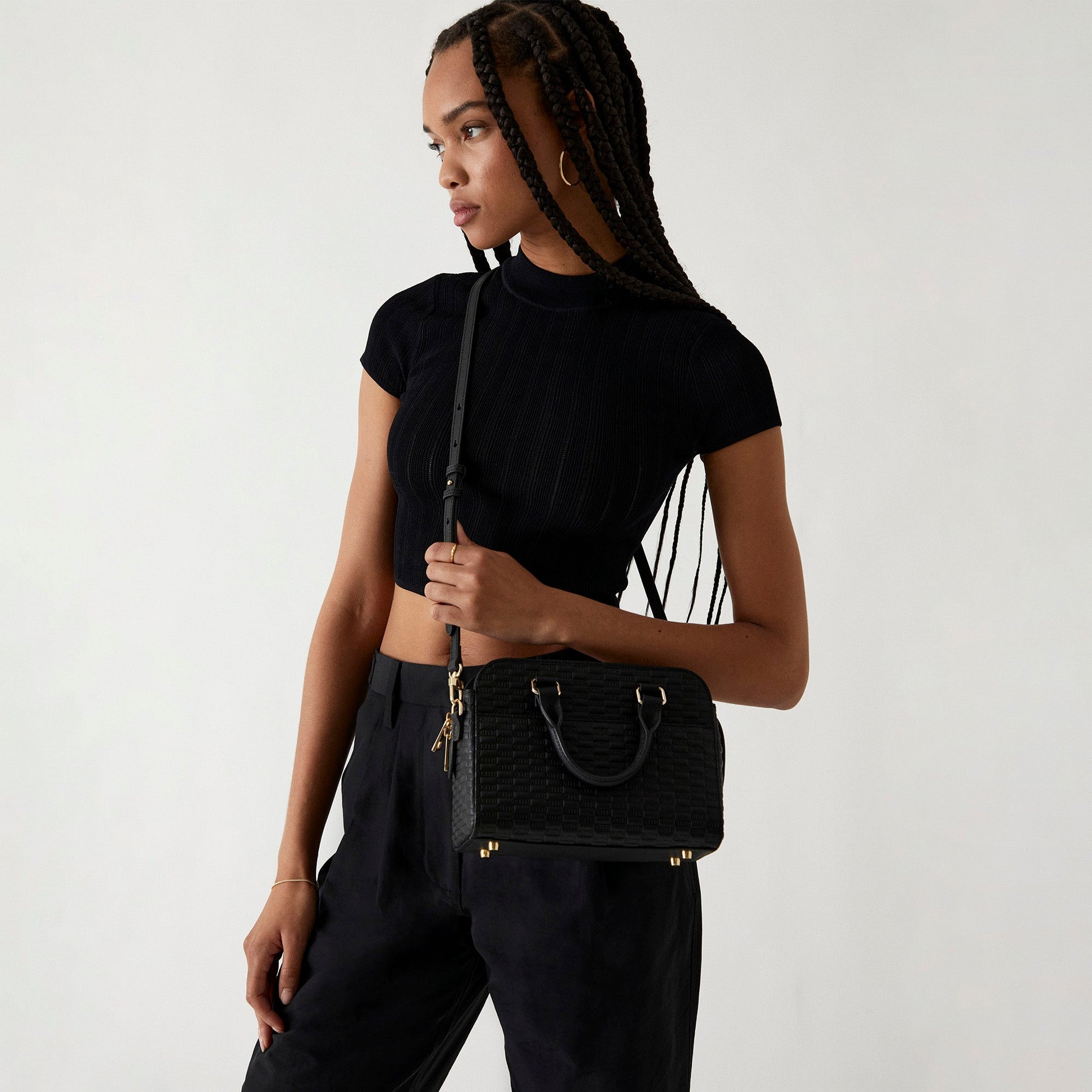 Kith Women Monogram Mini Document Bag - Black