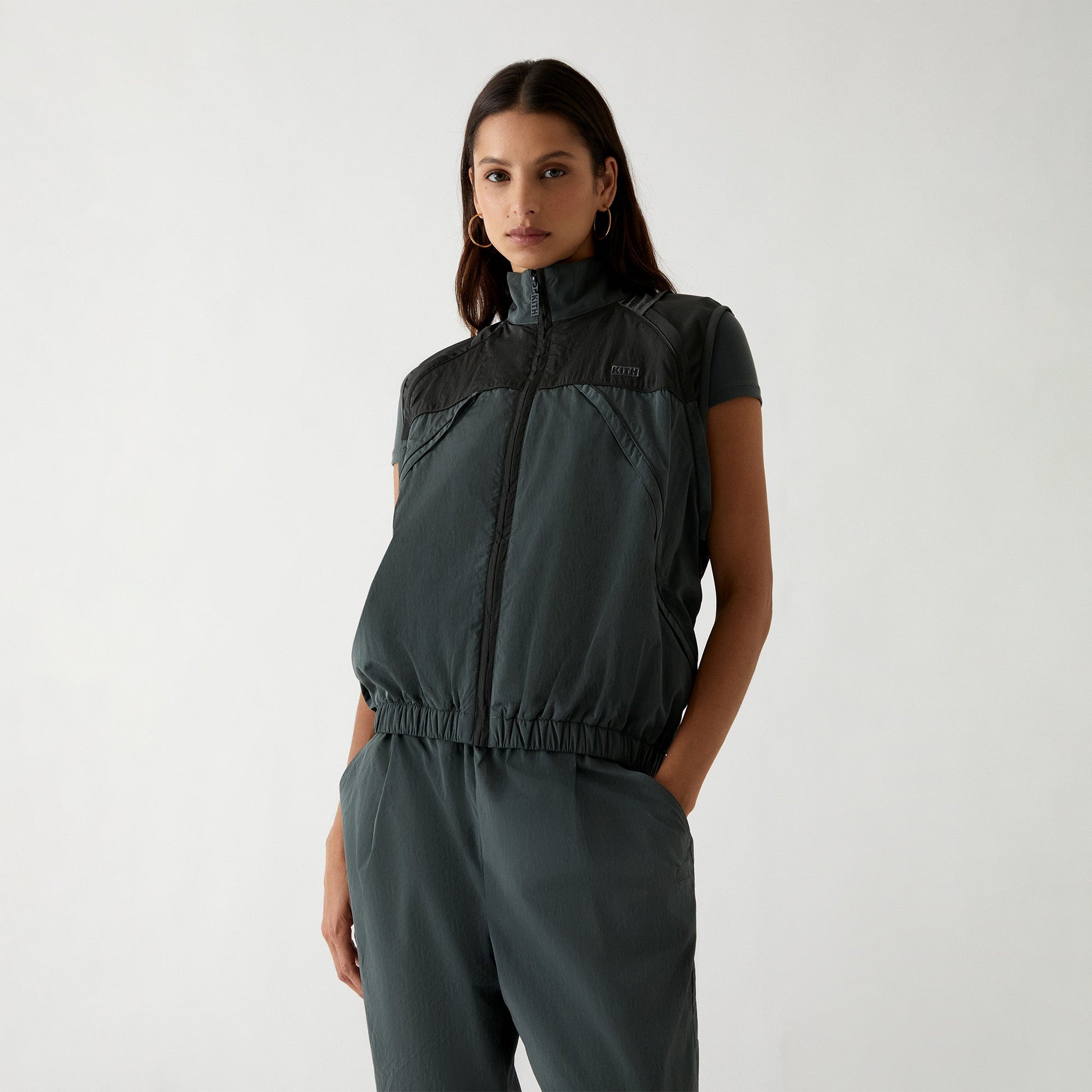 Kith Women Alva Convertible Nylon Track Jacket - Machine