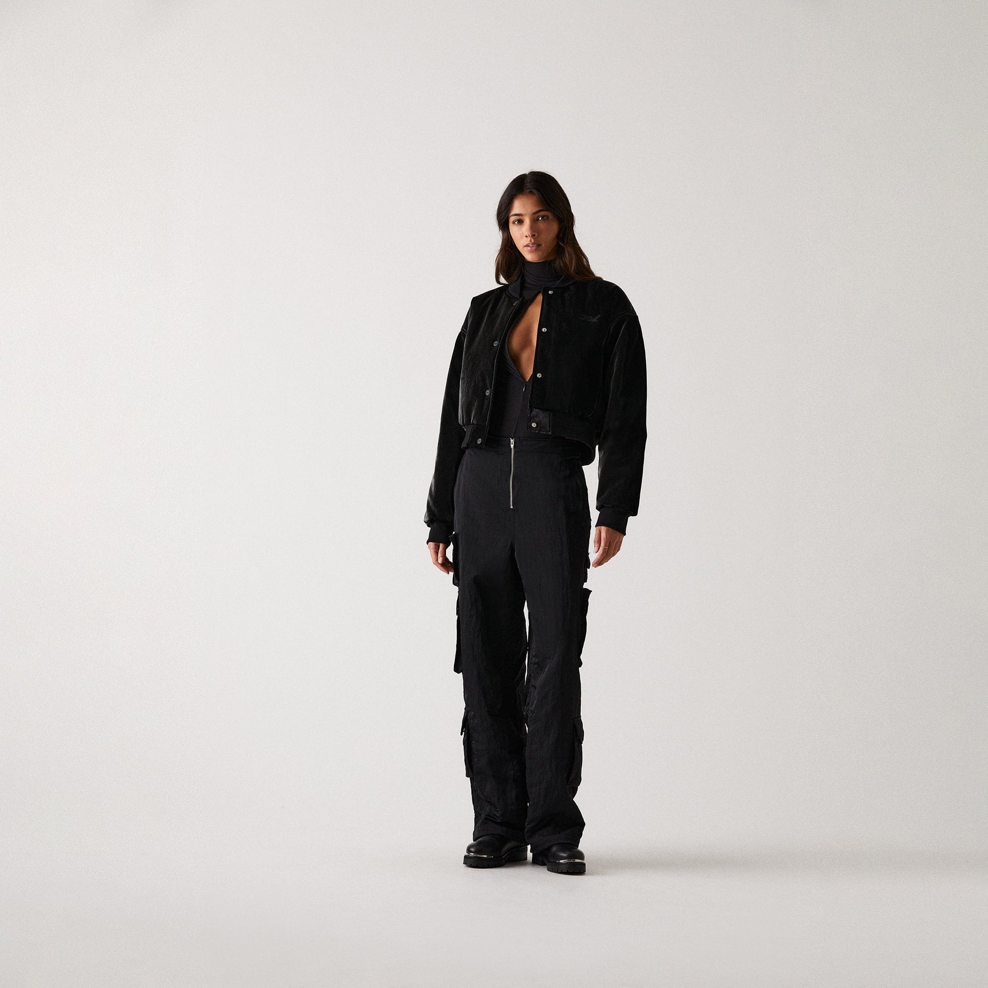 Kith Women Landry II Cropped Bomber - Black