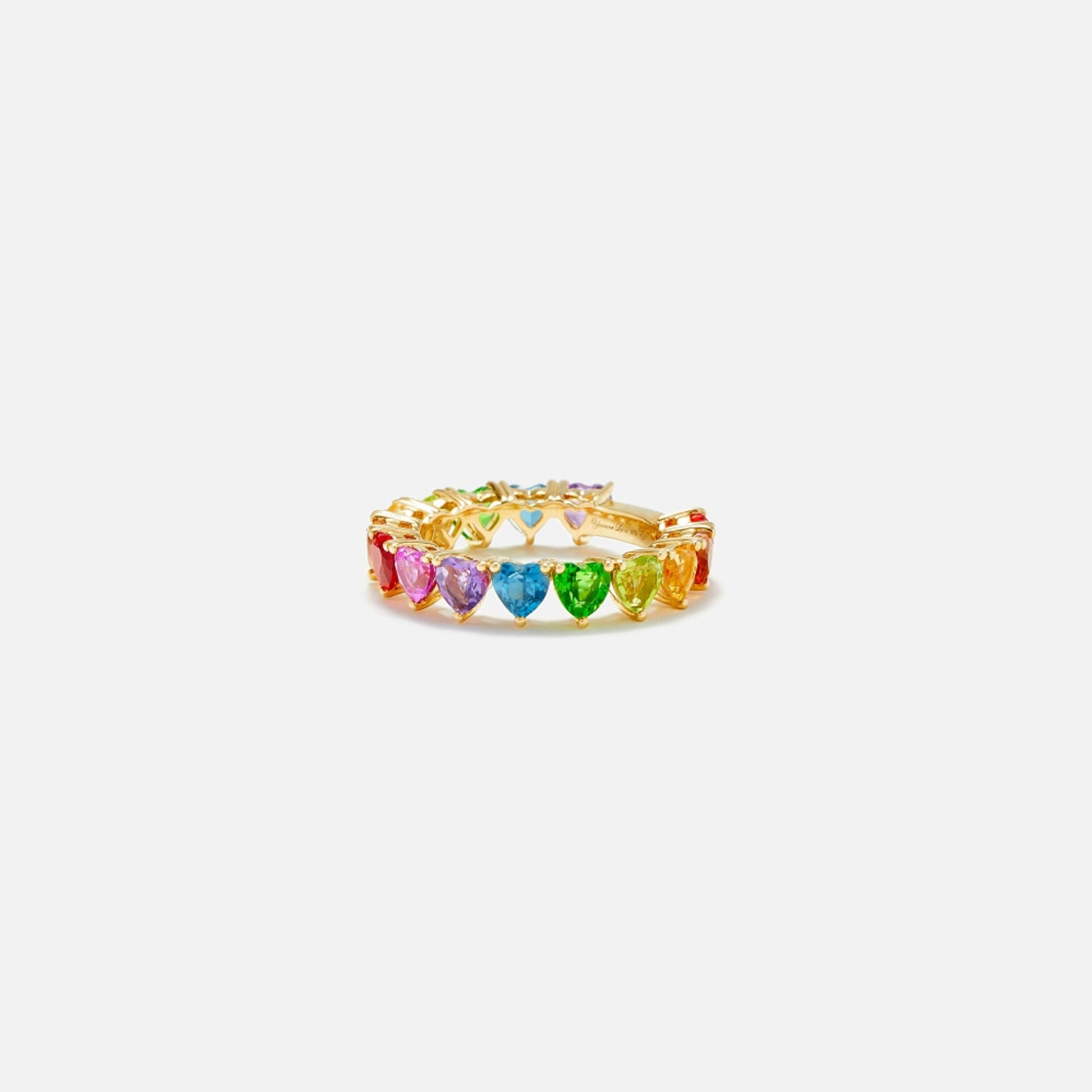 Yvonne Leon L Amour Mini Alliance Ring - Yellow Gold / Multi