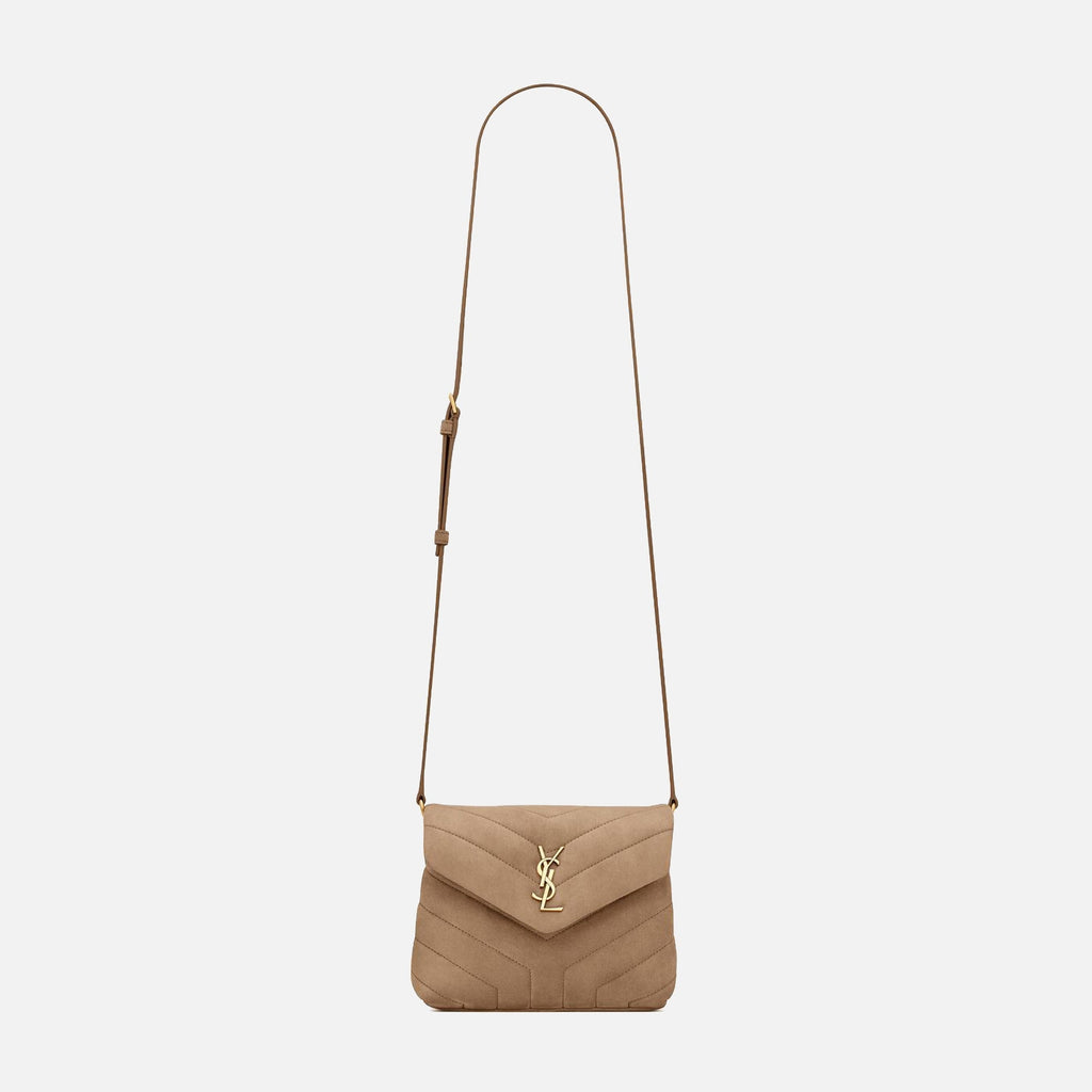 Saint Laurent YSL Minibag Mono With Suede - Taupe
