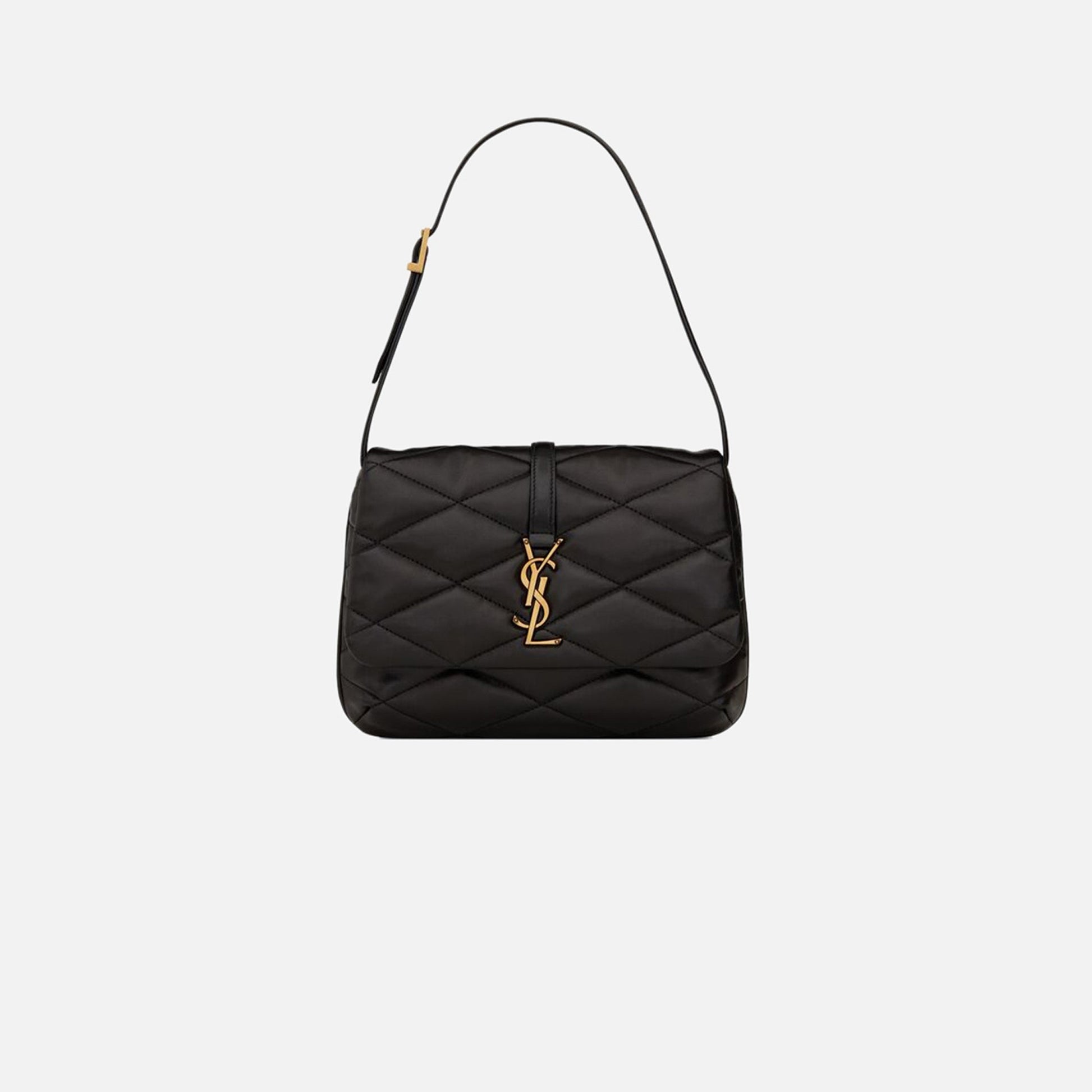 Saint Laurent YSL Matelasse Shoulder Bag - Black