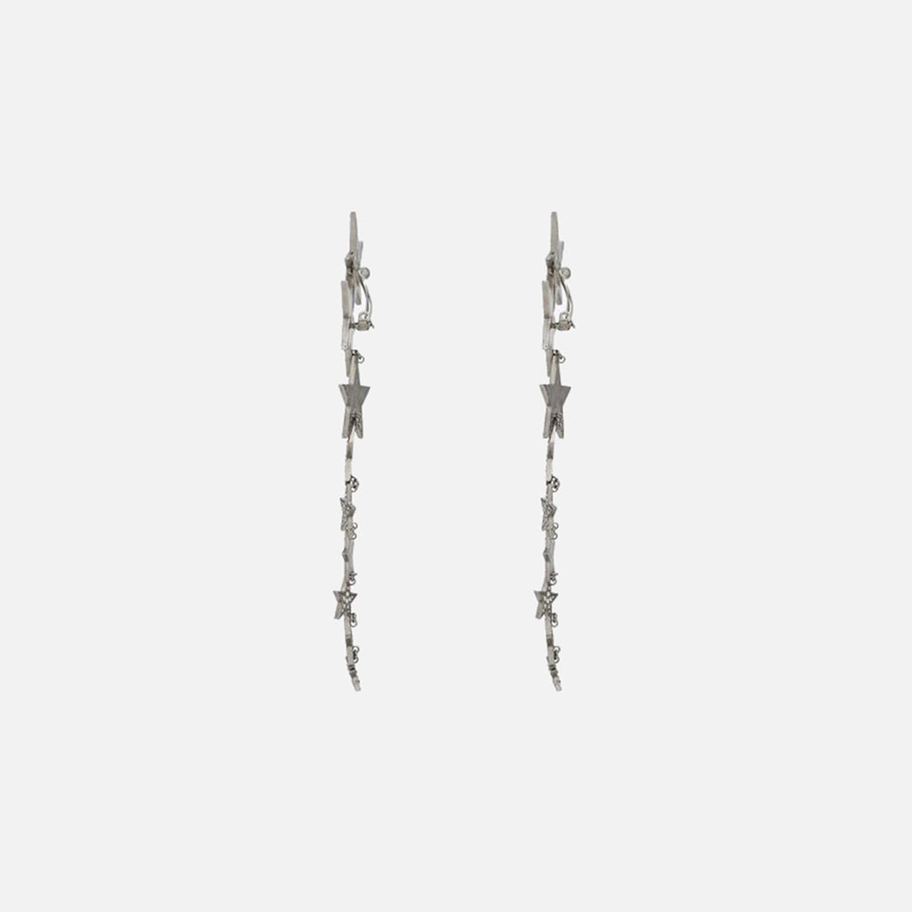 Saint Laurent Falling Star Long Earrings - Silver