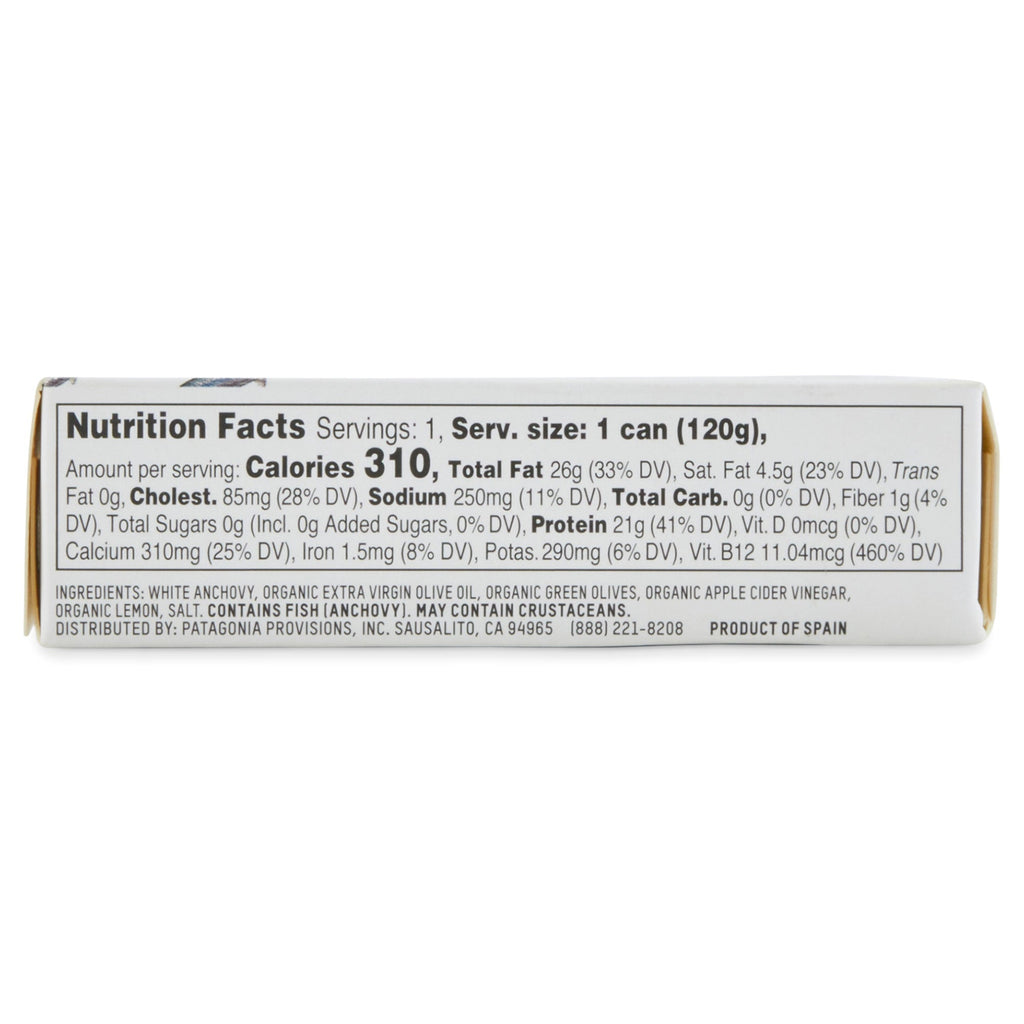 Lemon Olive Spanish White Anchovies