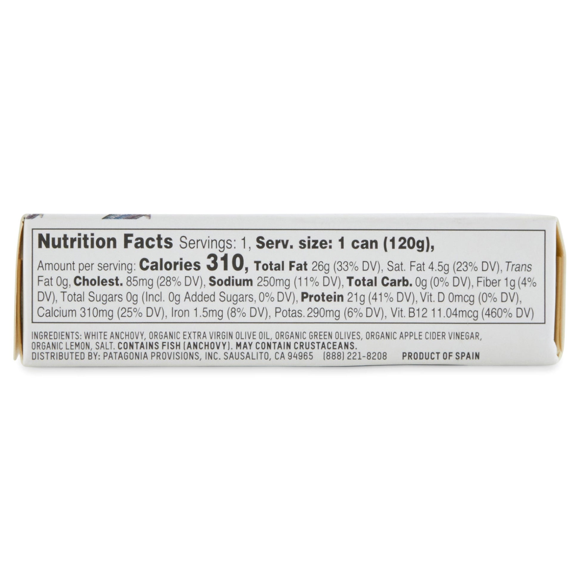 Lemon Olive Spanish White Anchovies