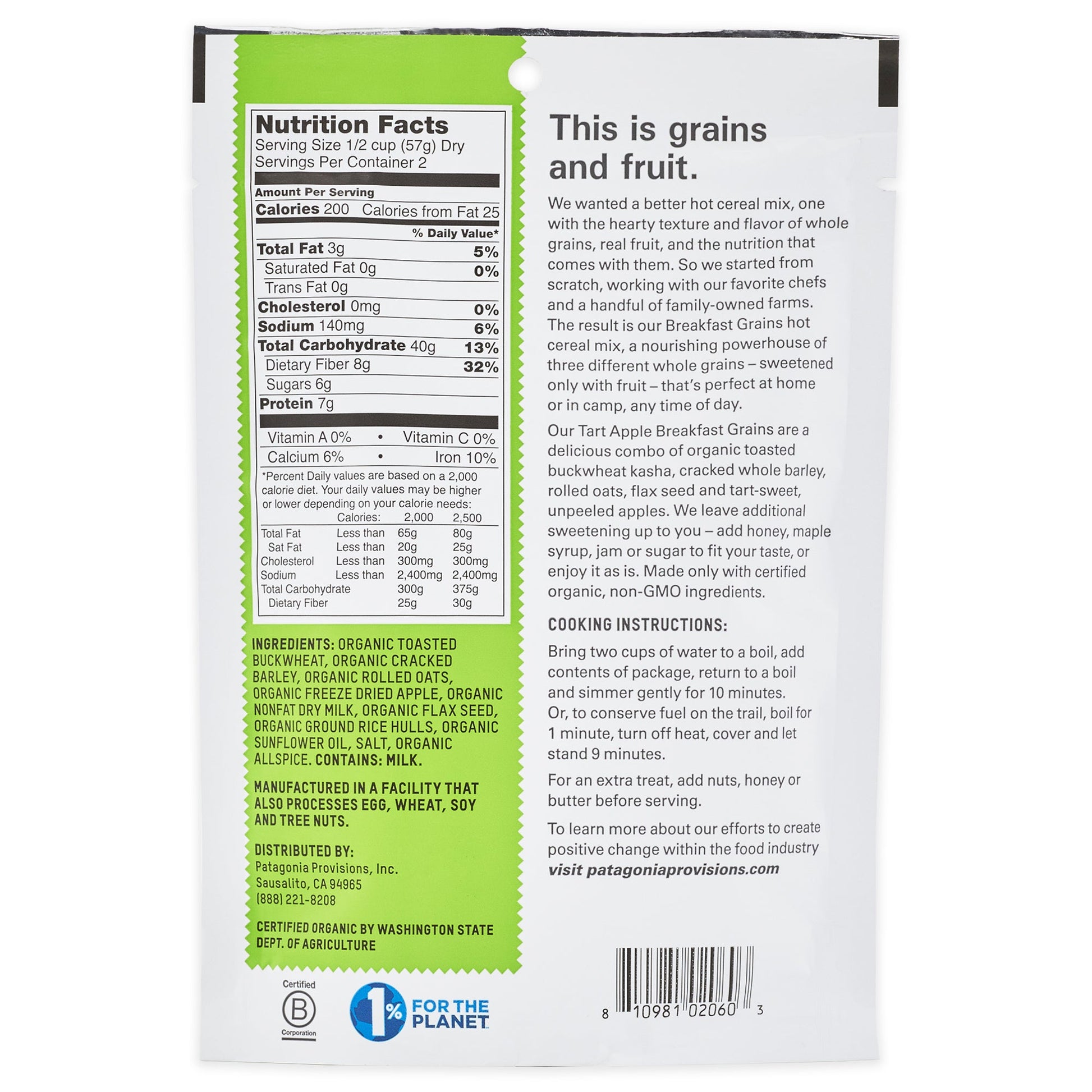Organic Tart Apple Breakfast Grains