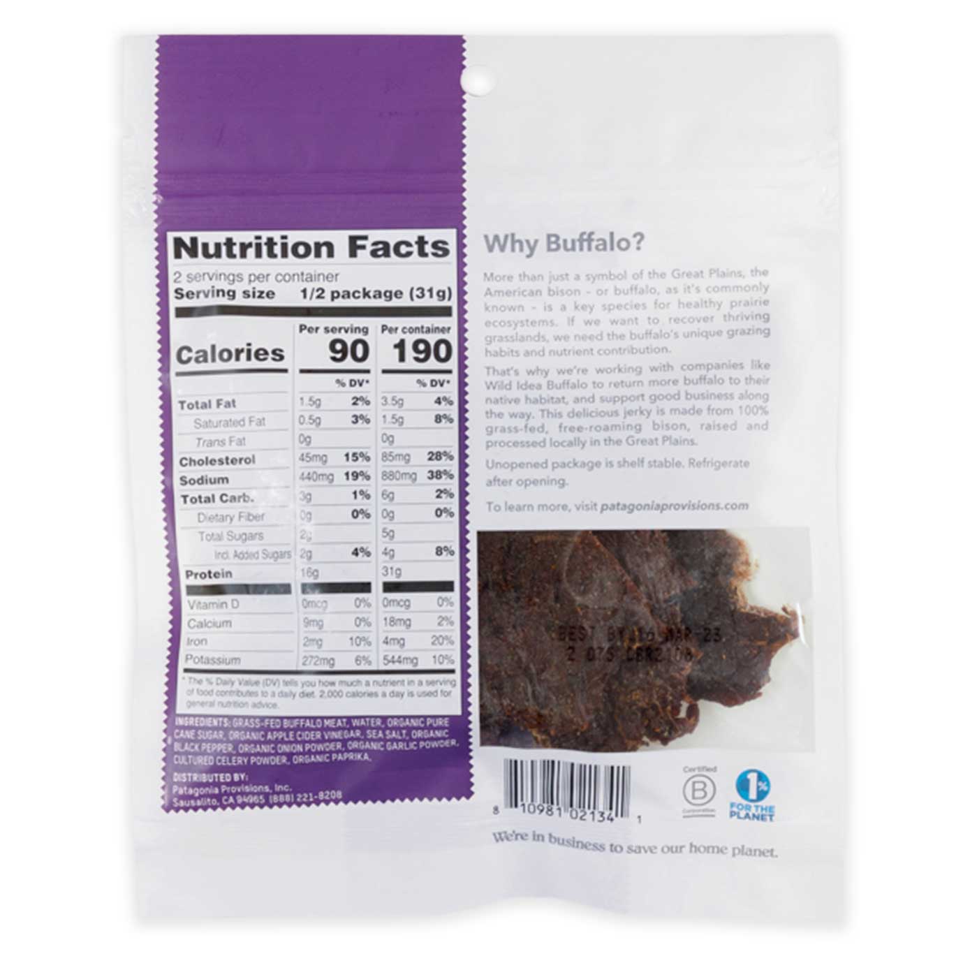 Savory Buffalo Jerky