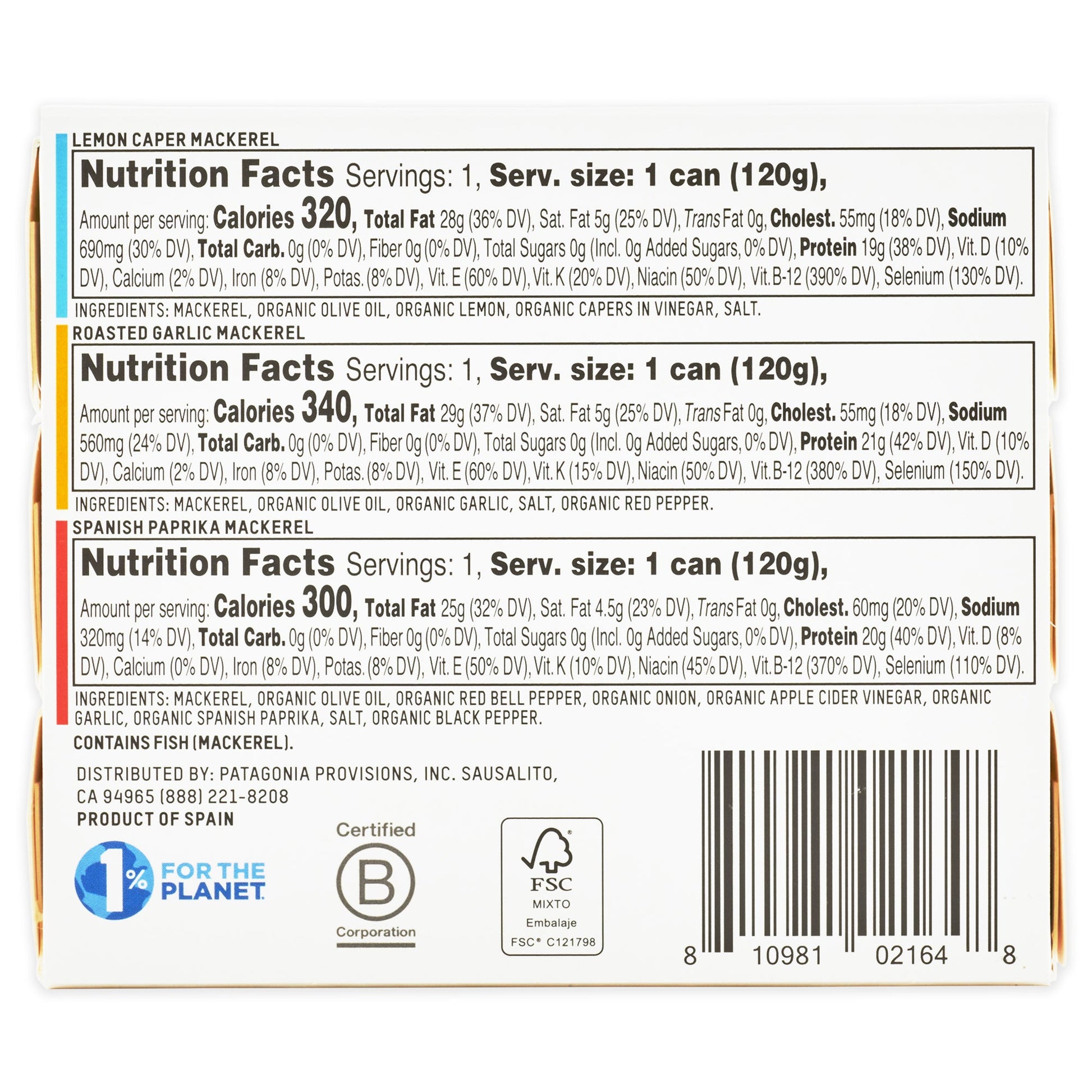 Mackerel Variety - 3 Pack