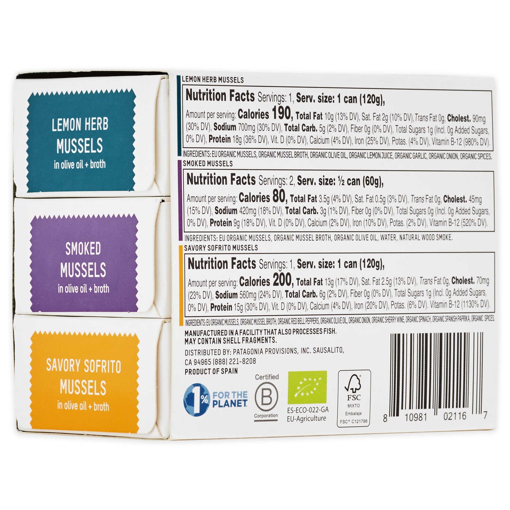 Mussels Variety - 3 Pack