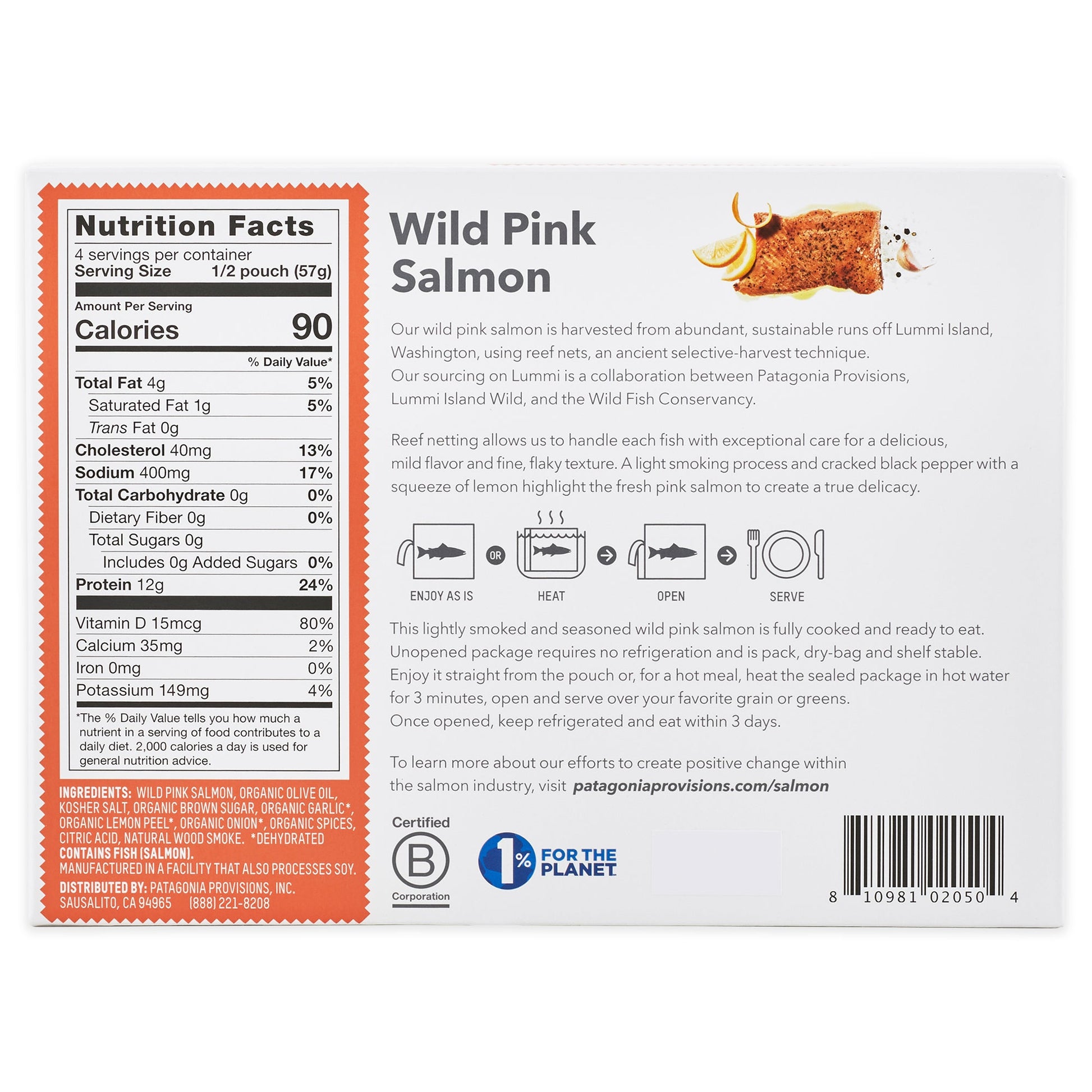 Wild Pink Salmon, Black Pepper