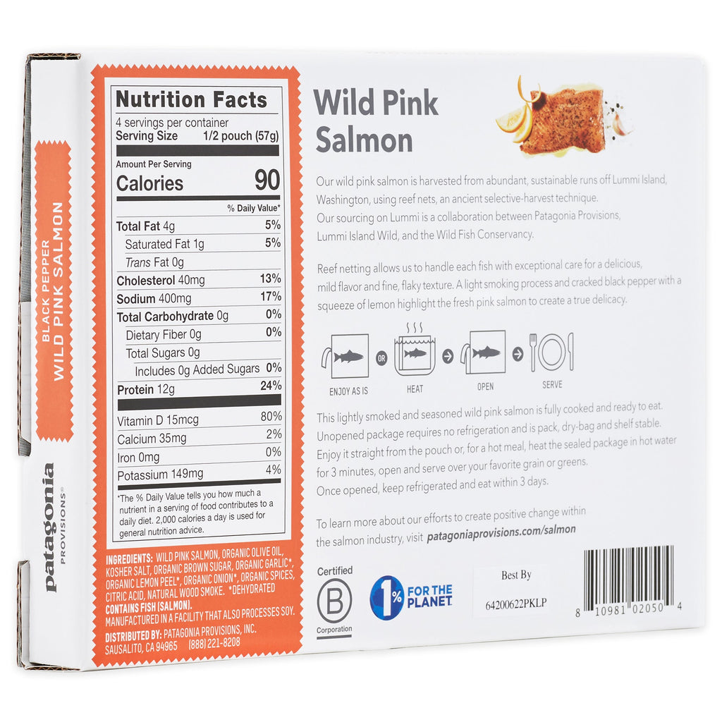 Wild Pink Salmon, Black Pepper
