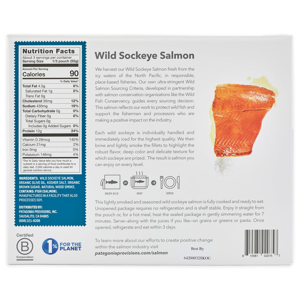 Wild Sockeye Salmon, Lightly Smoked